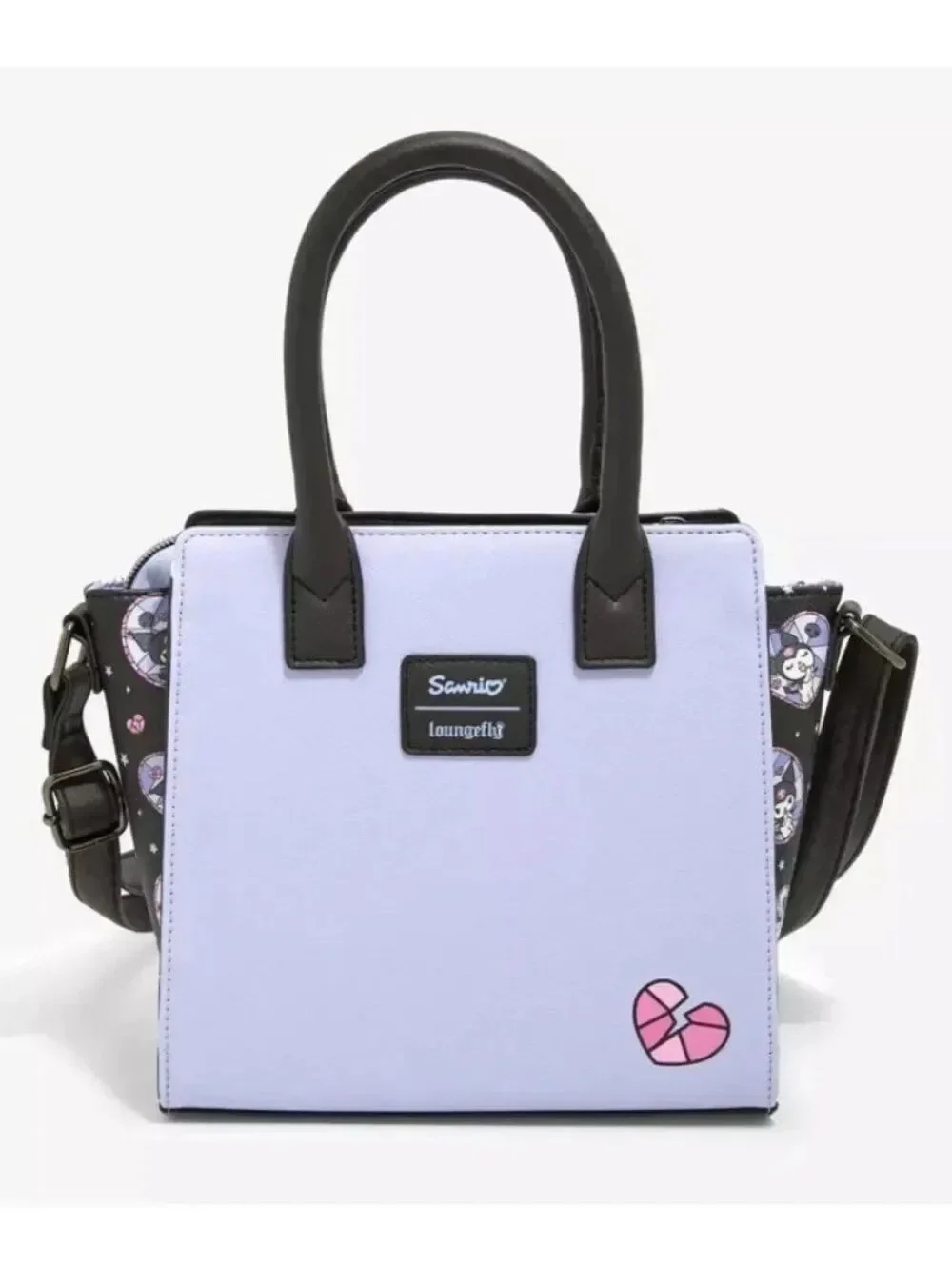Kuromi Loungefly Heart Stained Glass Satchel Crossbody Bag